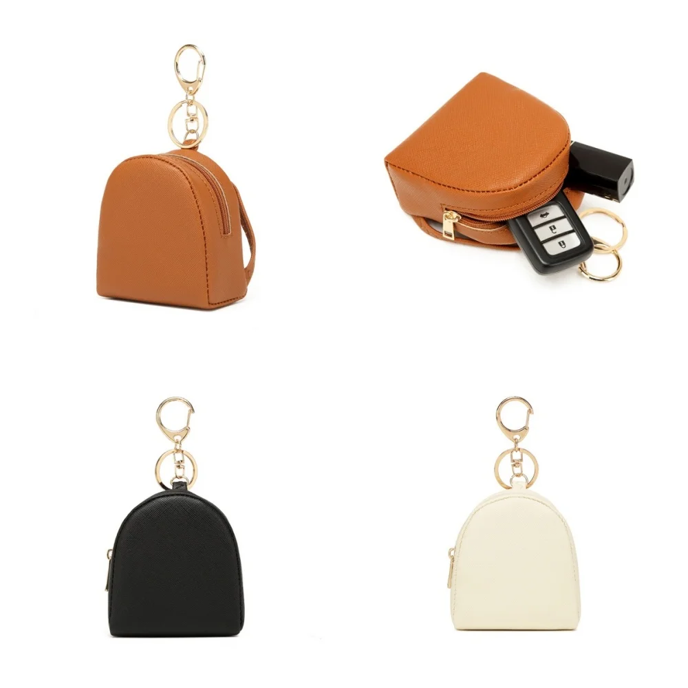 

Маленький кошелек-ключница из гладкой искусственной кожи, мини-рюкзак, брелок для ключей, мягкая женская сумка для хранения, подарок на День матери