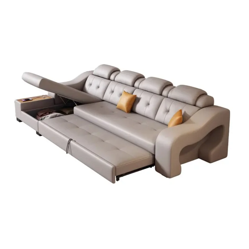 Elasticas Storage Multifunctional Sofa Bed Waterproof Comfortable Corner Sofa Elegant Folding Divani Da Soggiorno Home Furniture