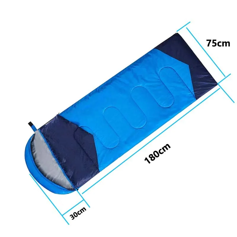 Cross-Border Outdoor Sleeping Bag Envelope Hooded Sleeping Bag All-Season Warm Moisture-Proof Portable Camping Camping Adult Sle