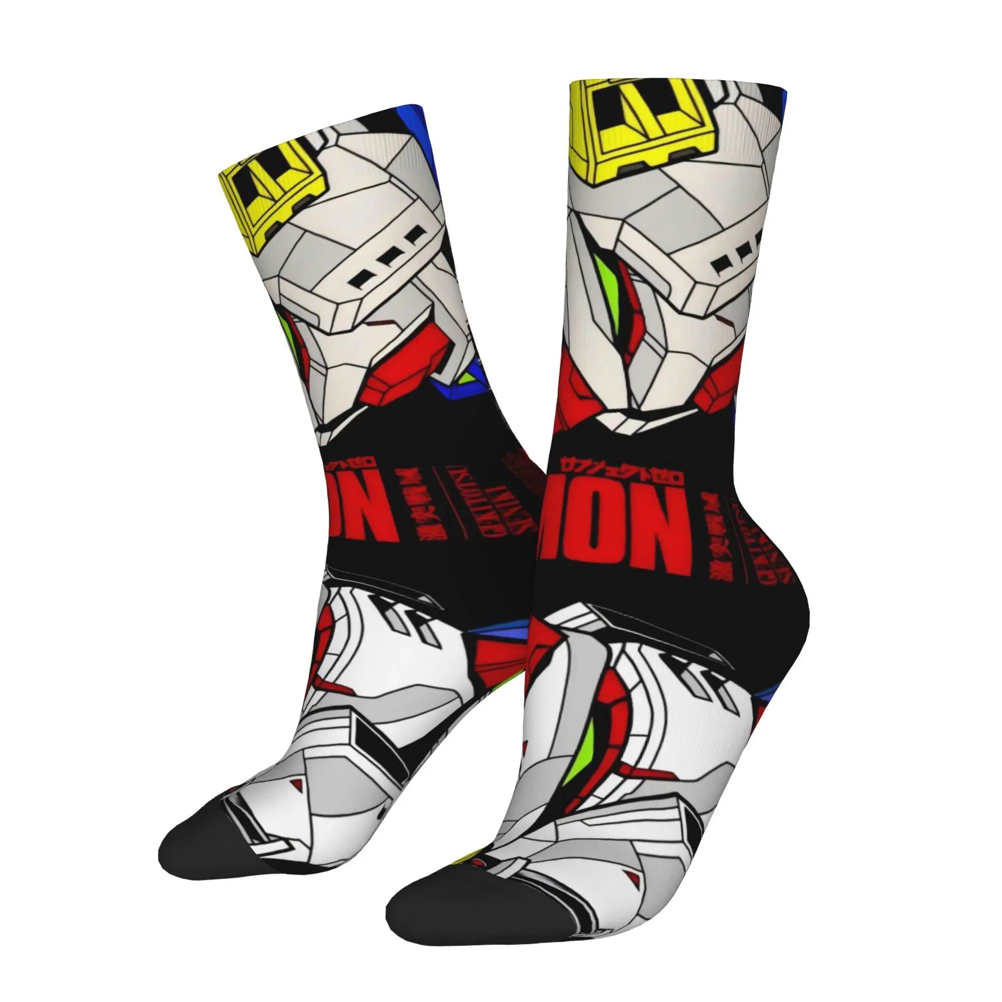 

Funny Sock BANDAI Gundam 33 Hip Hop Seamless Pattern Printed Men Socks Casual Men's Socks