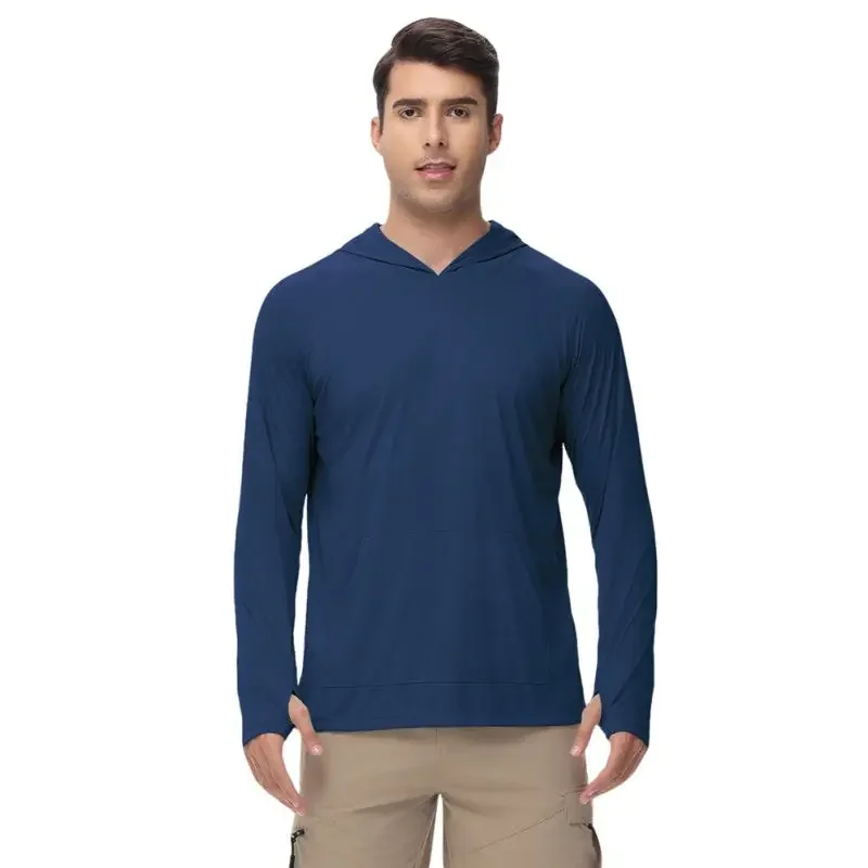 الرجال الرياضة هودي البلوز سريعة الجافة طويلة الأكمام ملابس رياضية الخريف لينة عادية فضفاض رجل الملابس تنفس القطن سترة رياضية علوية