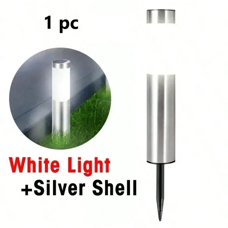 أضواء الأسطوانة الخارجية التي تعمل بالطاقة الشمسية - أعمدة LED من الفولاذ المقاوم للصدأ للممرات #3