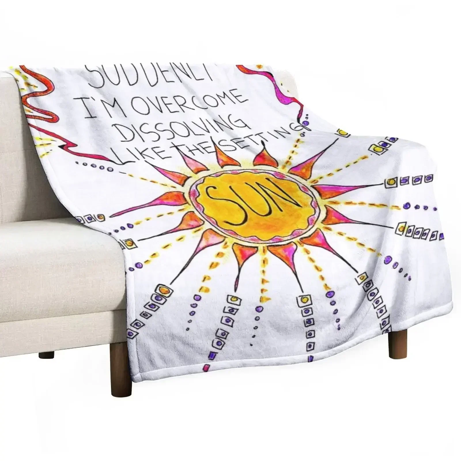 Dissolving Like The Setting Sun Throw Blanket Blankets For Baby Cute Sofa Throw Stuffeds Blankets