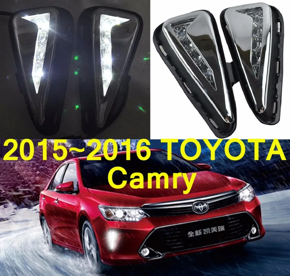 

Автомобильные аксессуары, бампер, фара для Toyota Camry дневной 2015 ~ 2017y, двигатель DRL светильник, автомобильная фара, противотуманная фара