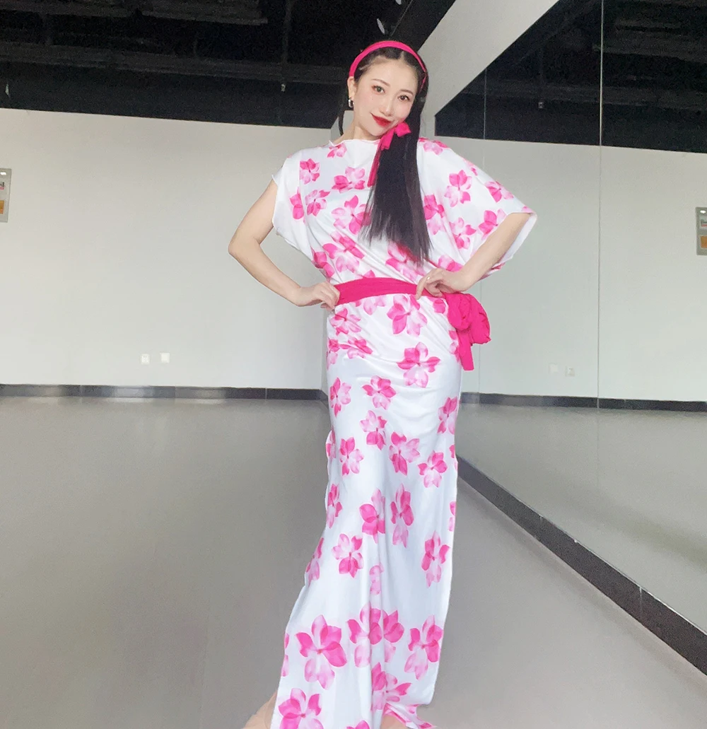 ชุดเต้นระบำหน้าท้องสำหรับผู้หญิง แบบสั่งทำพิเศษ ชุดคลุมพิมพ์ลายระดับไฮเอนด์ สำหรับนักเต้นไซดี ชับบี บาลาดี ชุดฝึกซ้อม ชุดแสดง