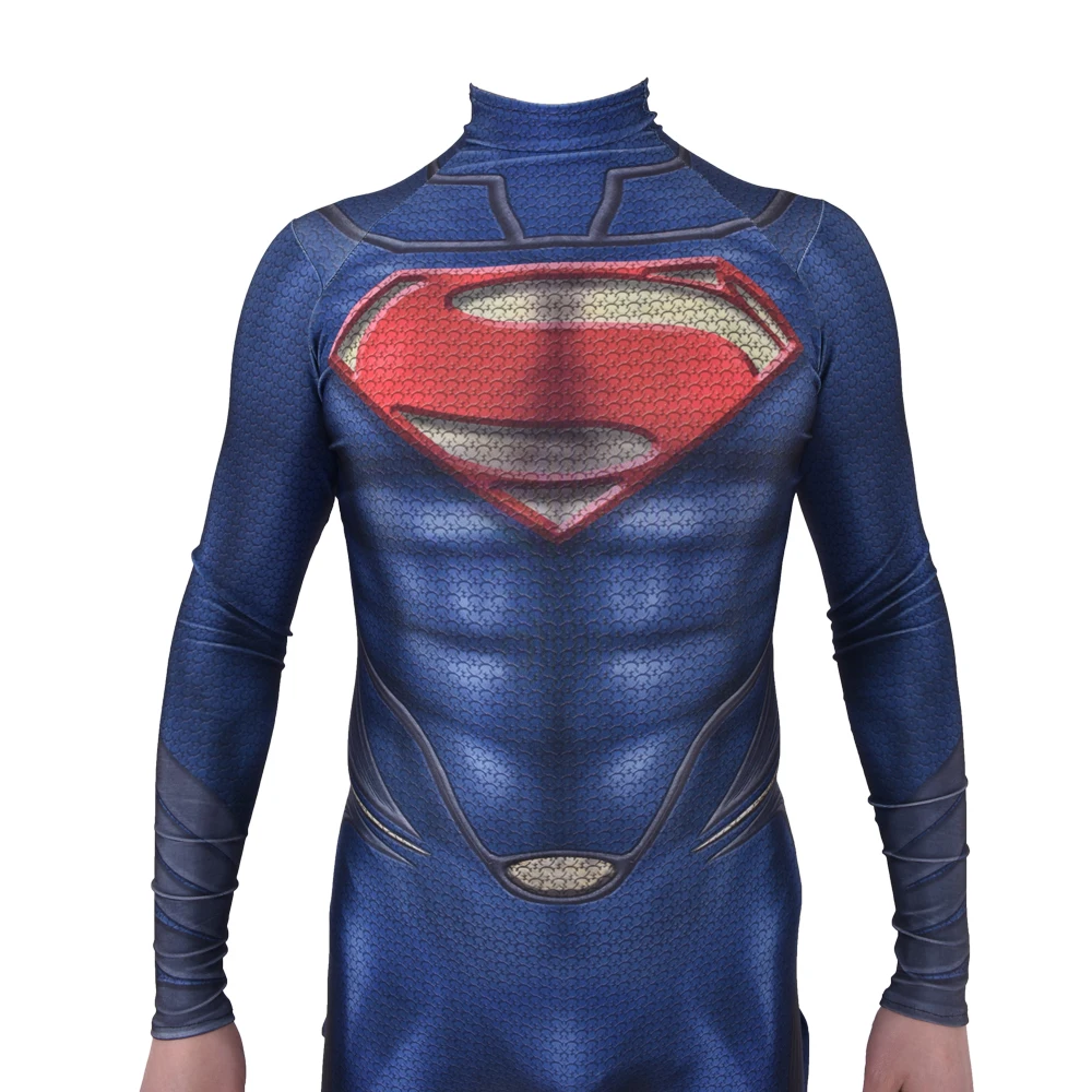 Disfraz de Cosplay de The Man of Steel para adultos y niños, traje Zentai, mono de superhéroe para Halloween