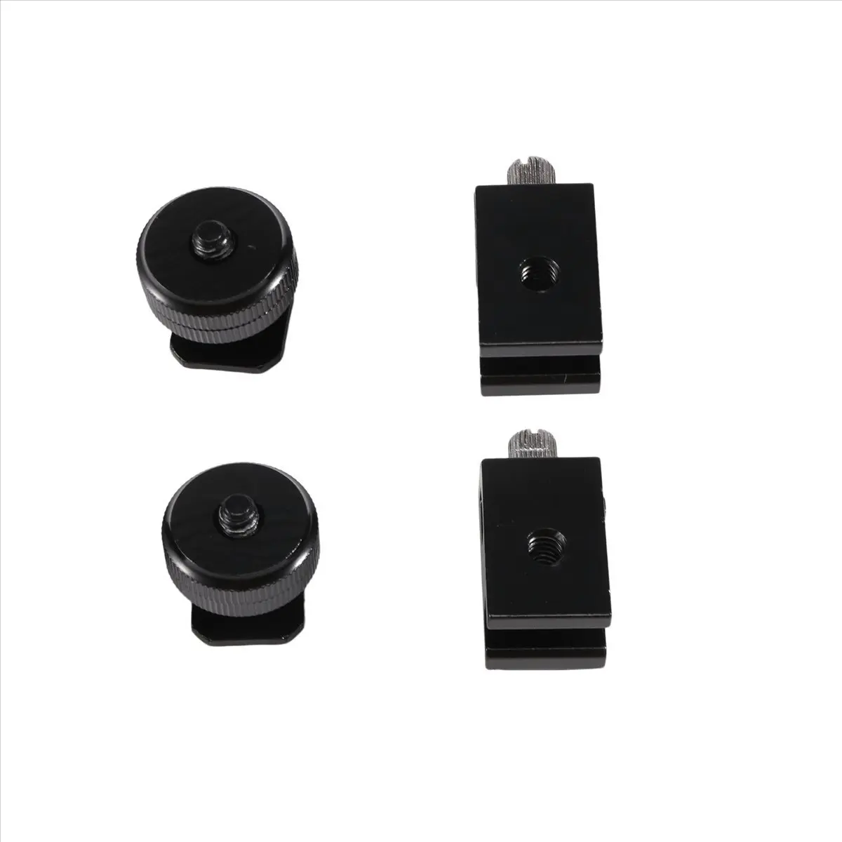 AA80 4 Pack Camera Combo Pack Hot Shoe Mount Adapter Cold Shoe Mount Adapter 1/4 Inch Hot Shoe Flash Shoe Mount For Dslr Camera