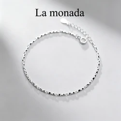 La Monada Classic Silver Bracelet 925 Women Jewelry Special Chain Fashion Minimalist Sterling Silver Bracelets For Women Trendy