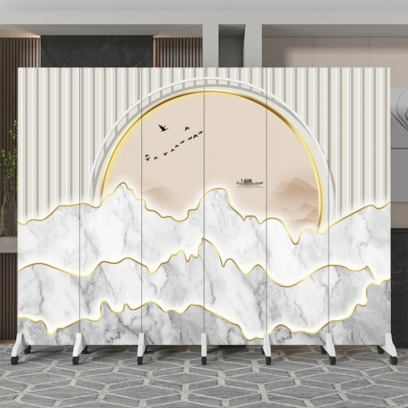 Customized. Office Subareas Screens Foldable Mobile Living Room and Hotel Shade Curtain Simple Modern New Style Private