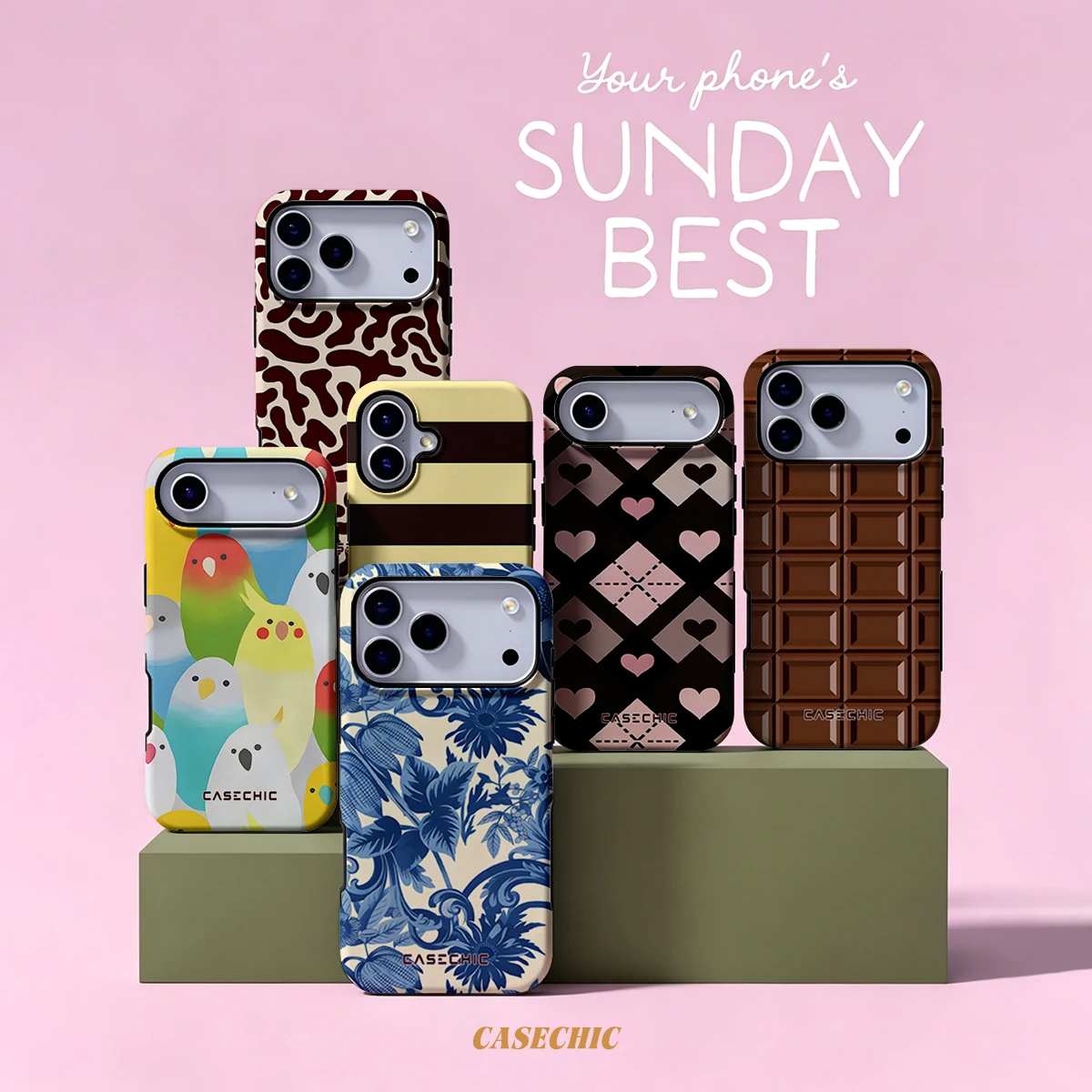 Chinoiserie Floral For Samsung Galaxy S26 S25 S24 A56 A36 Phone Case Double-Layer Protection Cover for Women Girl CaseChic