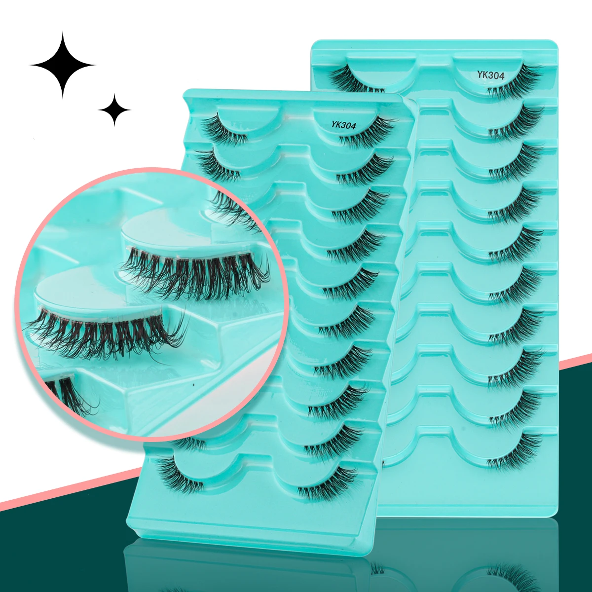 Meia cílios 5/10 pares 3d vison cílios postiços gato cílios naturais longos macios falsos cils extensão ferramenta de maquiagem cílios postiços