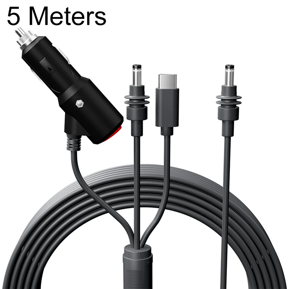 

3 In 1 Car Charger Cable Multi-Functional Dc Male Power Cord Car Cigarette Lighter Plug Stable Starlink Mini Power Cable For Rv