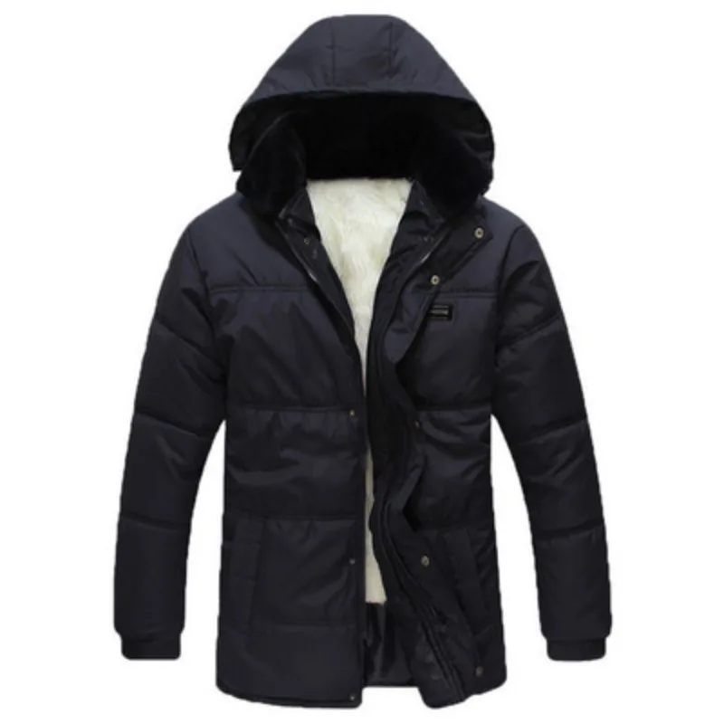 New Men\'s Cotton Parkas Big Size Thickened Dad Style Outerwear for Middle-aged and Elderly     Q784