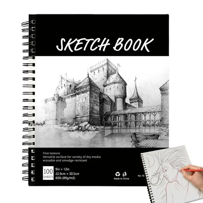 

Drawing Book 9x12inch Spiral Bound Sketching Drawing Pad Easy To Turn Pages Sketchbook For Sketching Drawing Writing