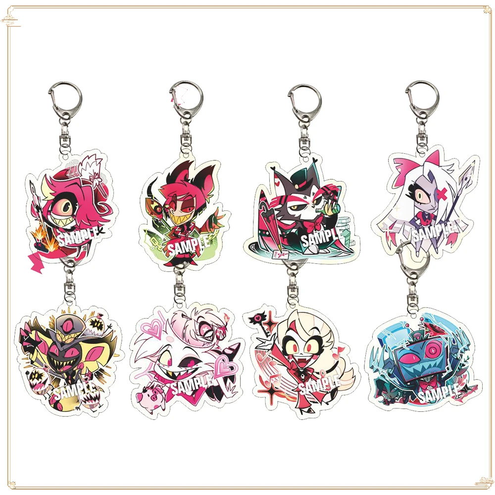

American Animation Hazbin Hotel Keychain Popular Character Charlie Morningstar Vaggie Backpack Pendant Children's Favorite Gift