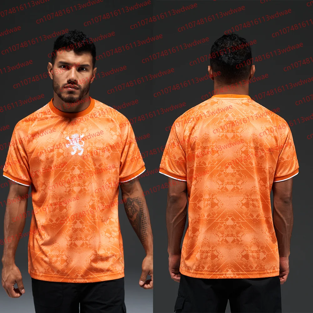 Nederland Voetbaltrainingsshirt Virgil van Dijk # 4 Jersey Kit Special Edition Voetbalshirt Ademend Snel Droogend Voetbaltenue - afbeelding 2