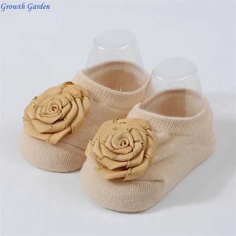 

Soft and Comfortable Baby Cotton Socks Anti-slip Infant Knit Socks for Newborns E65D