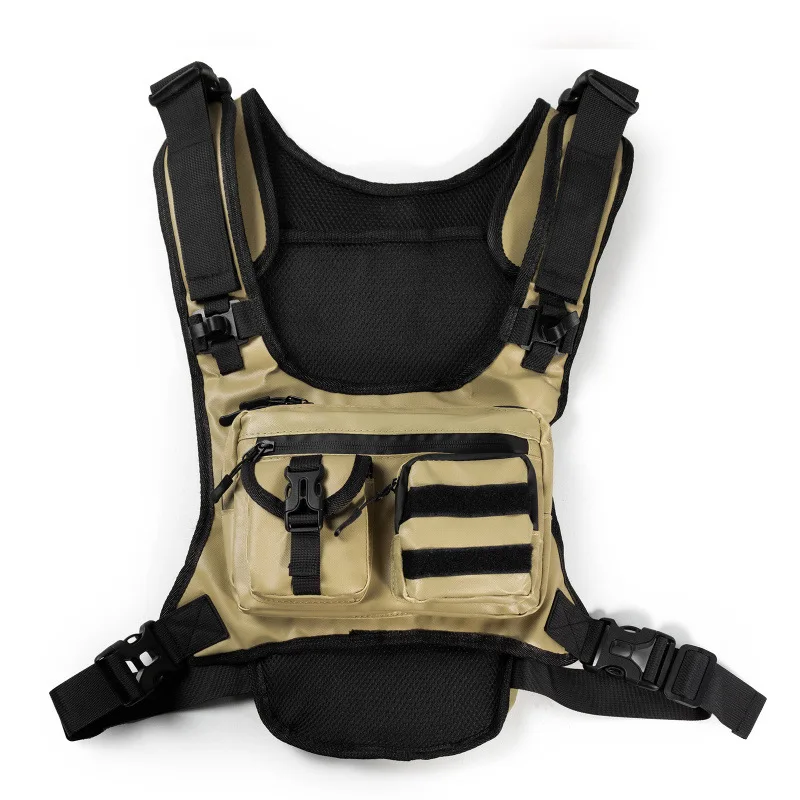 New Outdoor Tactical Chest Rig Bag Multifunctional Vest Multi Pockets Sports Running Cycling Hiking Adjustable Lightweight Gear