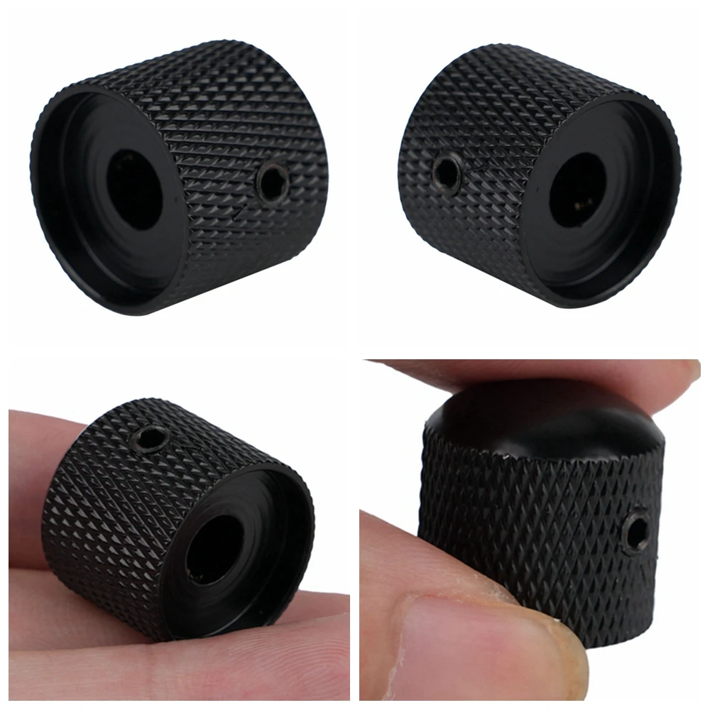 1 stücke/2 stücke Metall Dome Knöpfe Elektrische Bass Gitarre Knöpfe Volume Tone Control Knöpfe mit Schlüssel Bronze/BK/CR/GD/Schwarz Nickel – Detail 11