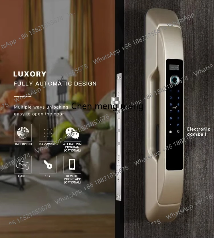Fully Auto Gate Biometrics Lock Digital Password Fingerprint Wifi Smart Hotel Door Locks