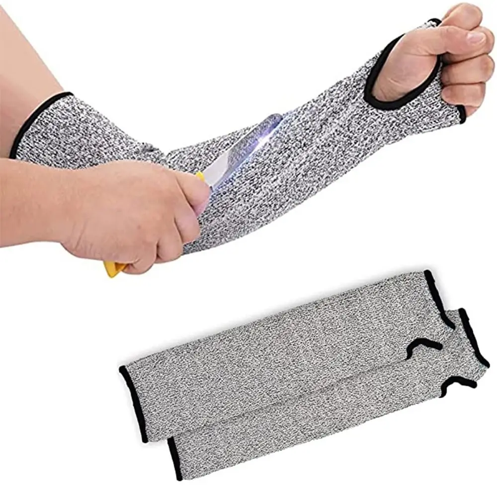 Thumb Hole 5 HPPE Cut-resistant Arm Sleeve Bite Proof Anti Abrasion Safety Protecter Arm Sleeve 15/20/25/30/35/40/45cm