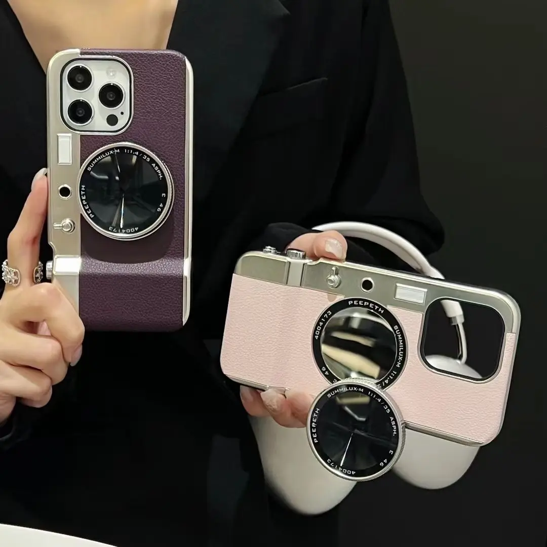 

Bluetooth Full Coverage Camera Colorful Phone Case Suitable for iPhone15promax Personality Drop-resistant Protective Case