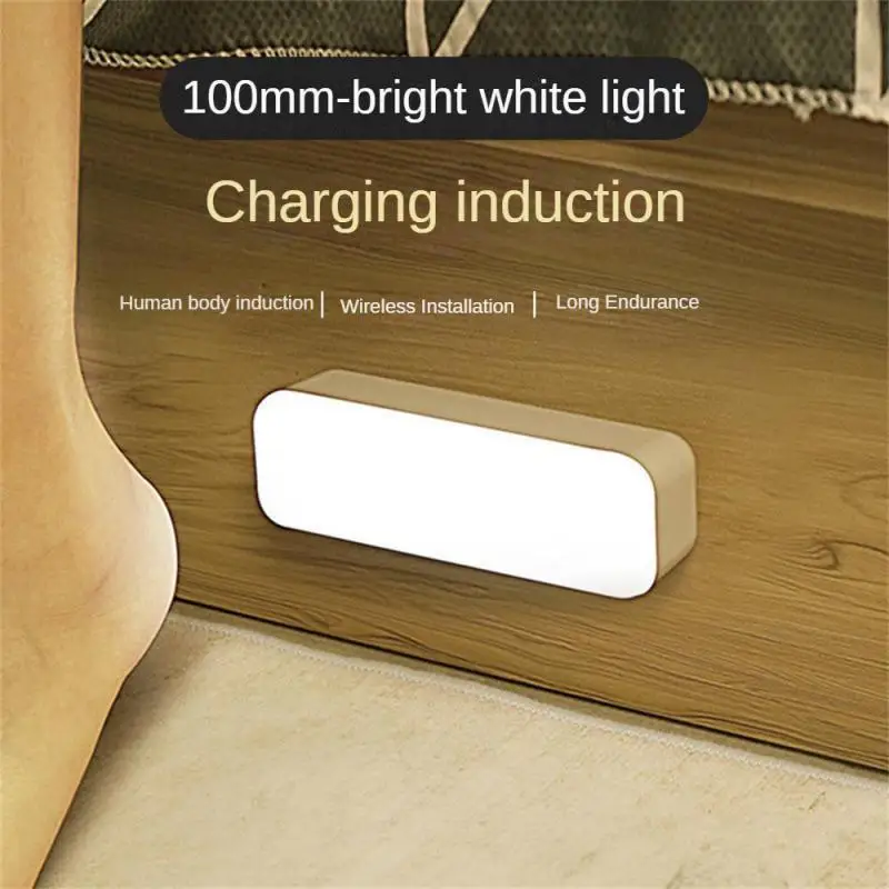 LED Night Lamp With Motion Sensor Rechargeable LED USB Night Light Wireless Led Bedside Table Lamp Portable Camping Lighting