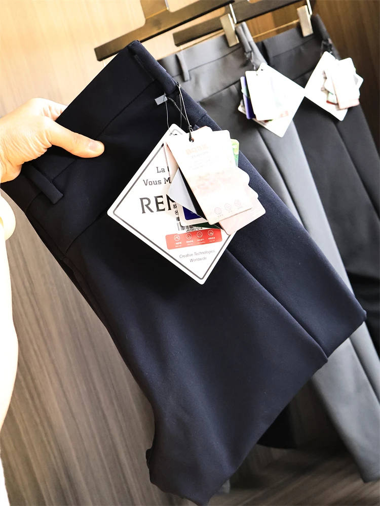 

Высококачественные мужские повседневные брюки из водонепроницаемой ткани, прямые дышащие, модные, осенне-зимние, легкие, деловые