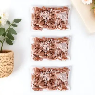 

300pcs Practice Nail Tips Smooth Surface For Nail Art Manicure Training False Nails Diy Fake Nails For Acrylic Gel Wrap Use