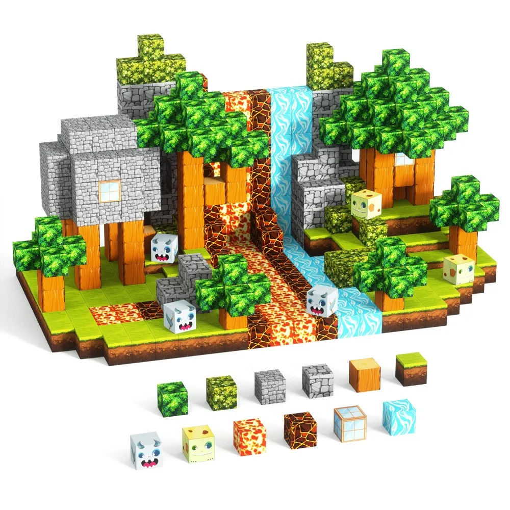 100Pcs/Set Magnetic Building Blocks Children Kids Educational Toy Gift Minecraft  Star Wars Lego