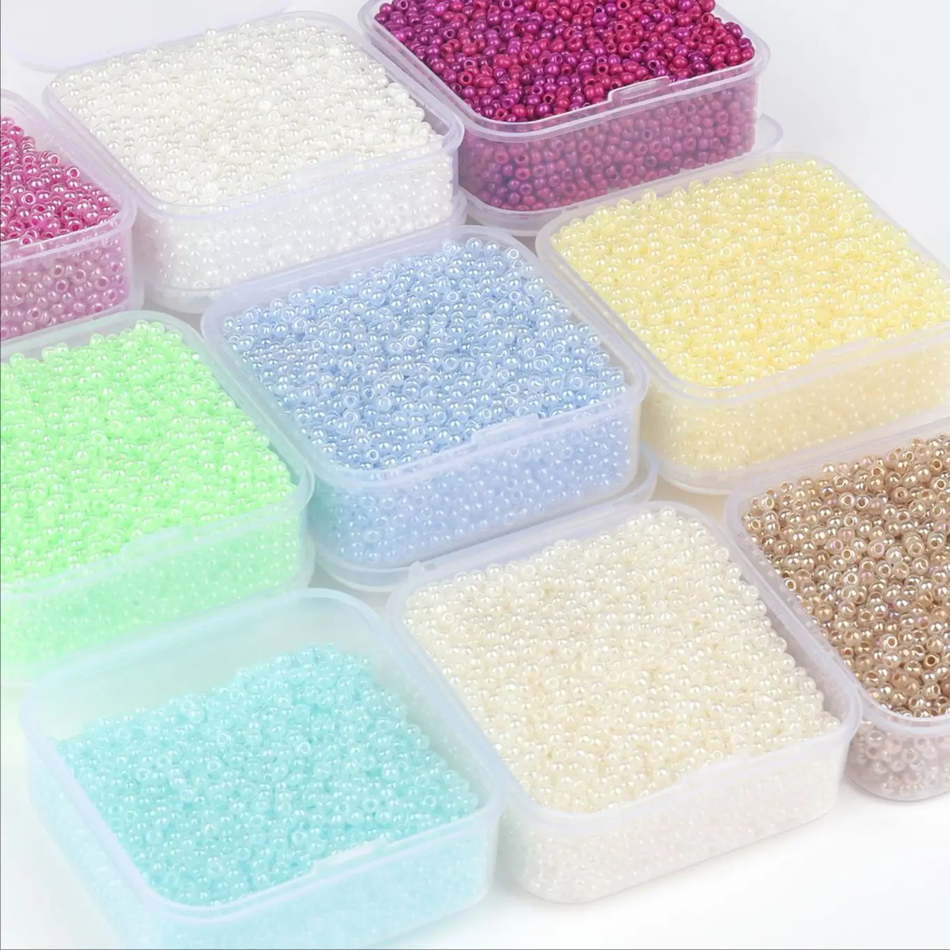 4000pcs/box 2mm Charm Czech Glass Seed Beads Spacer Loose Beads For Handmade Bracelet Necklace Jewelry Making Findings Supplies