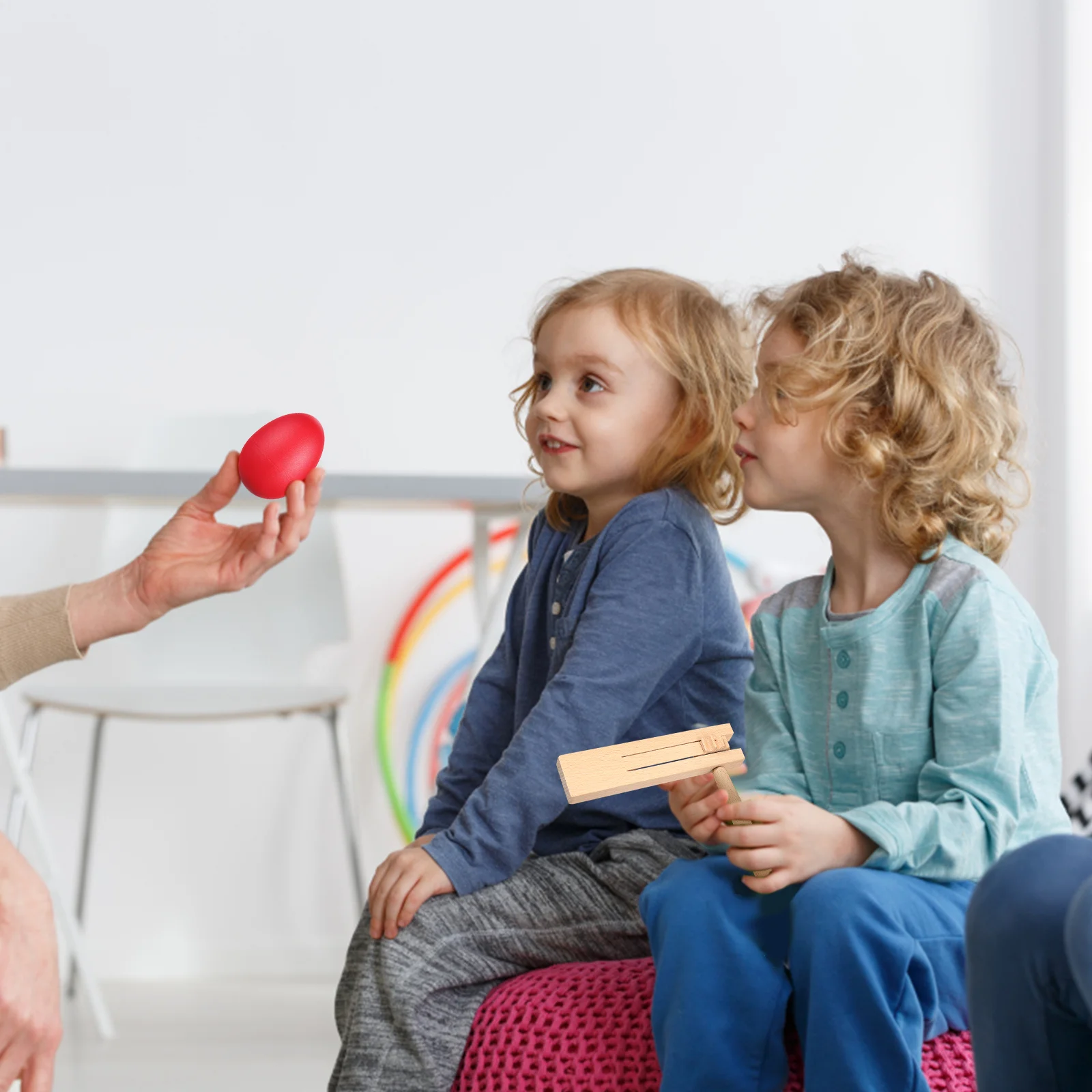 3 pezzi Orff strumento cricchetto giocattoli sonori in legno creatore di rumore in legno matraca sonaglio per bambini matracas