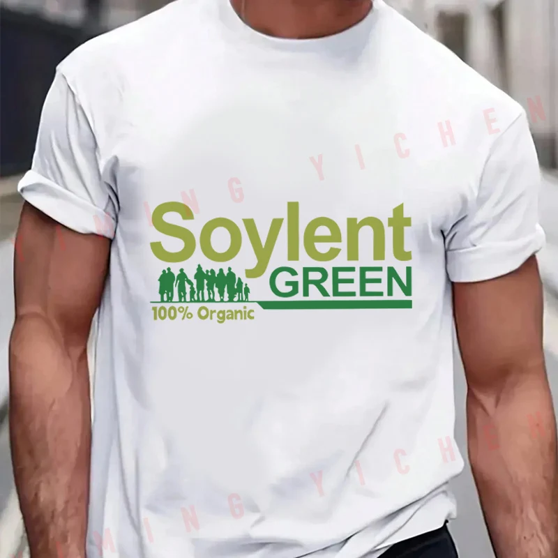 Soylent Green Print T-Shirt Motorrad Fans New Fashion Summer Cotton Men Short Sleeve O-Neck Tees