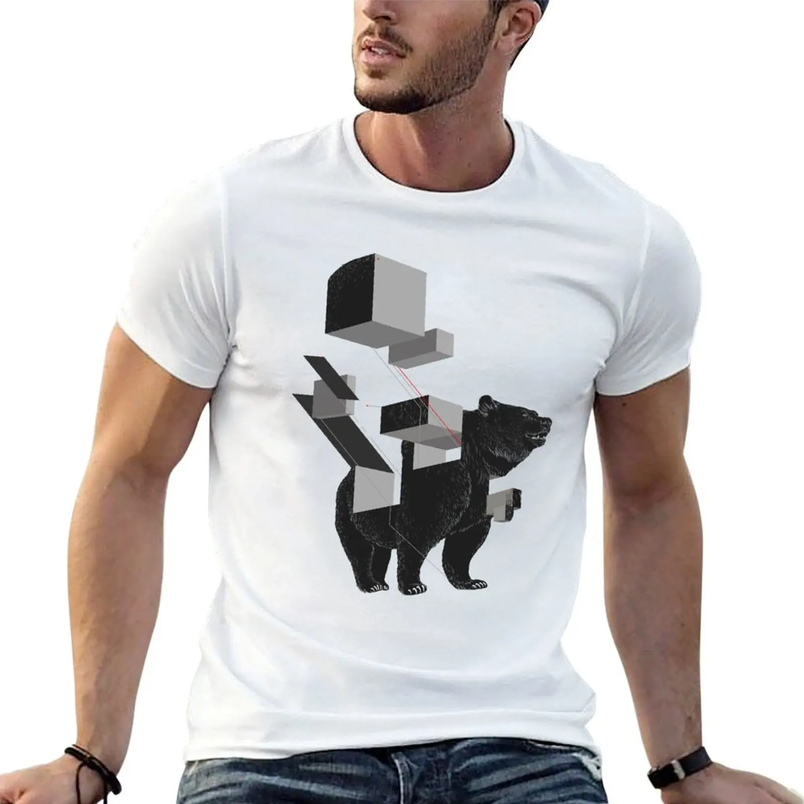 bear_deconstructed T-Shirt Relaxed Fit Casual Short Sleeve Top
