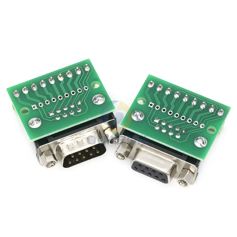 DB9 Male Female Adapter Signals Terminal Module RS232 RS485 Serial To Terminal 9-Pin 9-Hole Connector