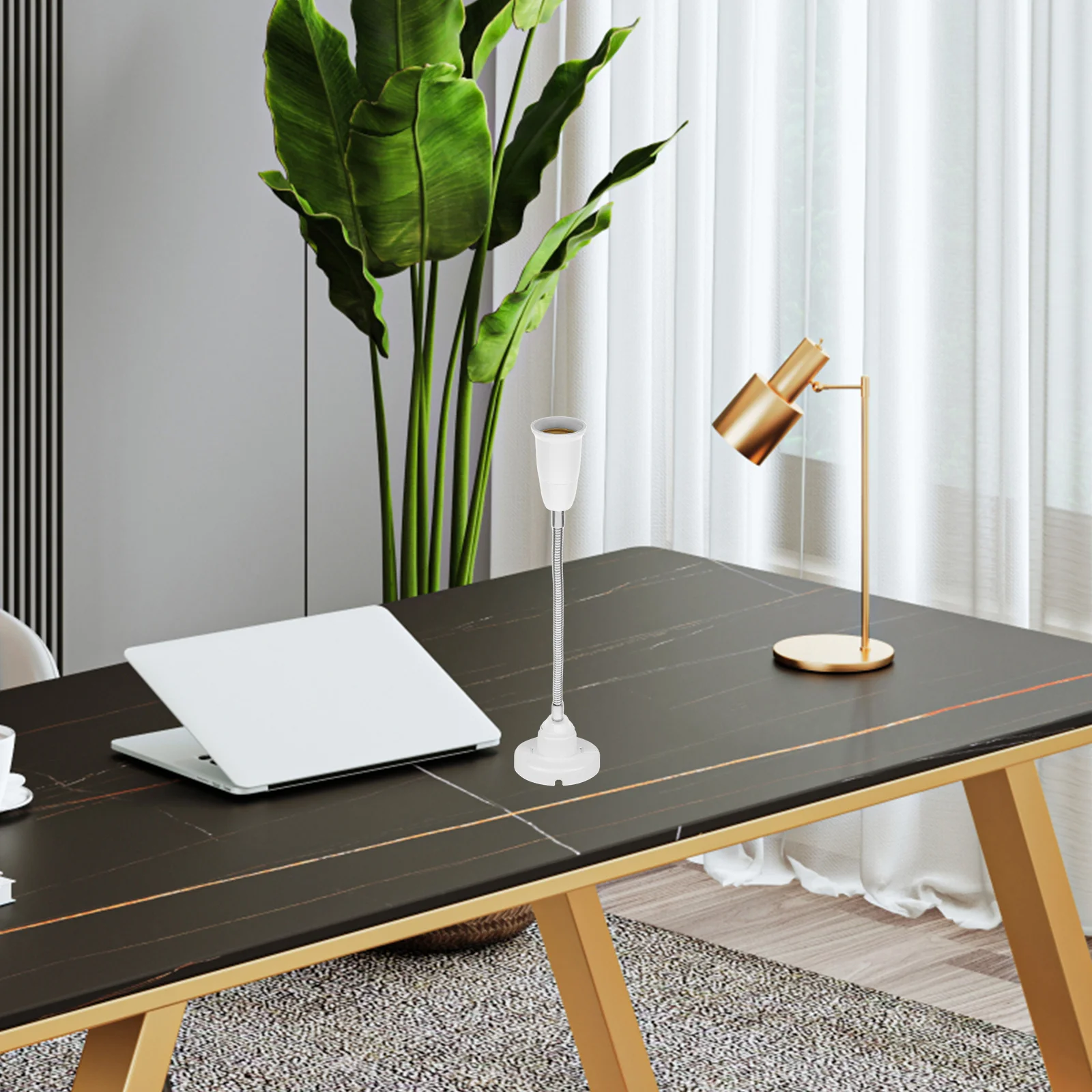 

Light Bulb Socket Converter with Universal Joint for Multi-Directional Adjustment Screw Adapter for Home Office