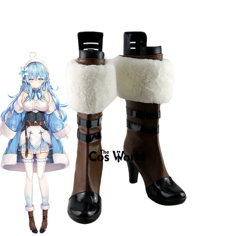 

Japanese Virtual YouTuber Hololive VTuber Yukihana Lamy Customize Anime Cosplay High Heels Shoes Boots