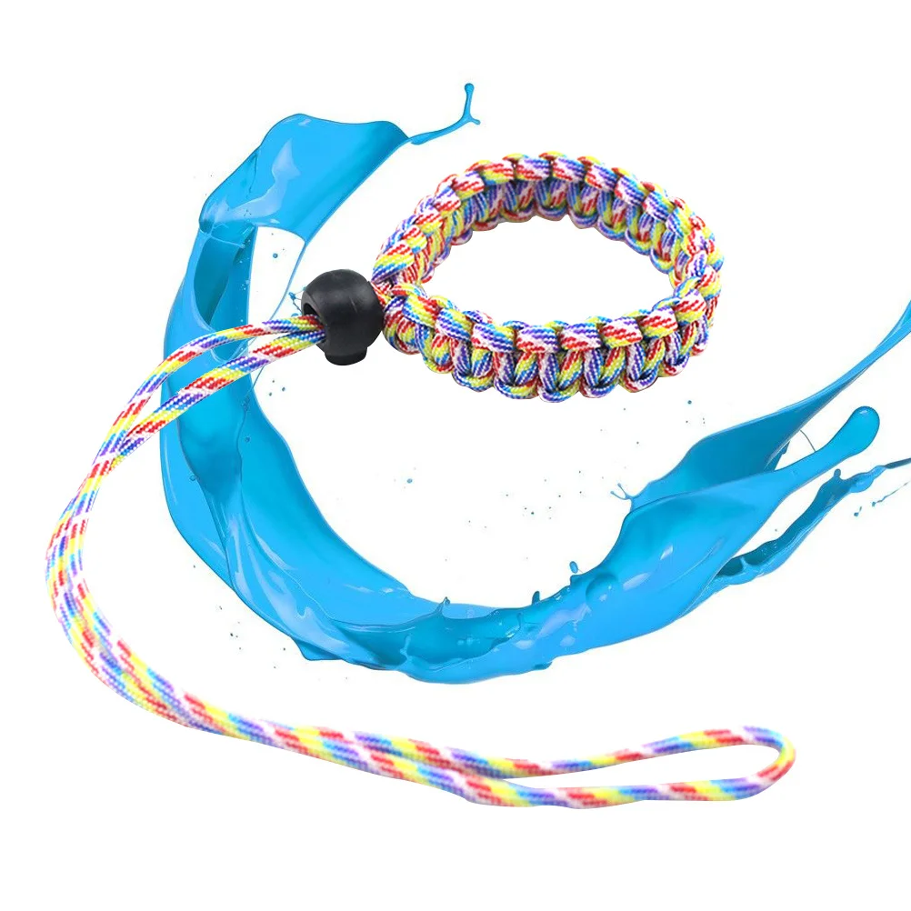 

Adjustable Camera Wrist Strap Braided Paracord Iridescence Hold for Cameras Outdoor Activities