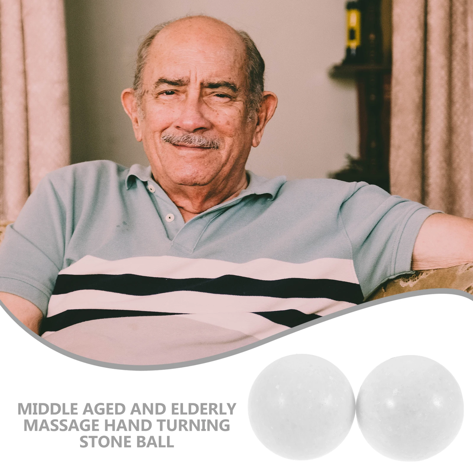 

Massage Balls Set Jade H balls for Elderly Fitness Stress Relief Reusable Massaging Tools Gym Meditation Balls Health Exercise