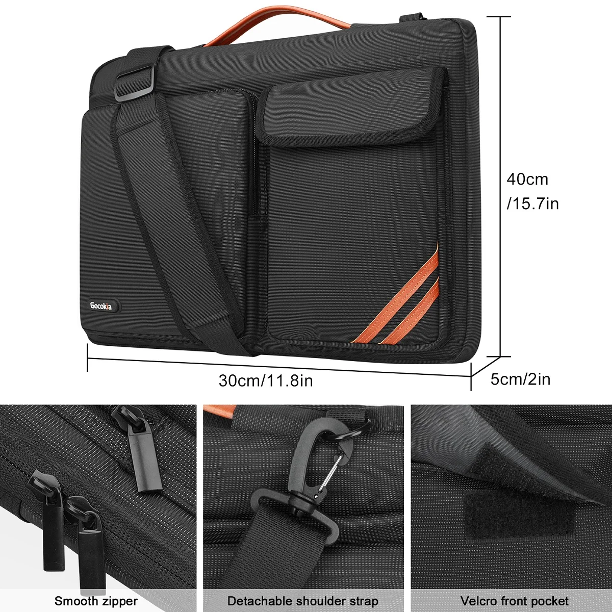 360-Degree Protection 15.6 Inch Laptop Case Briefcase Multi-Pocket Laptop Sleeve Messenger Bag, Waterproof Laptop Carry Bag