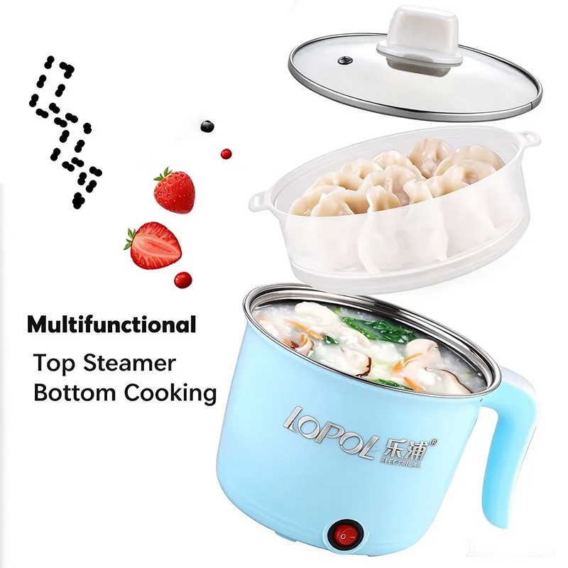 Electric Cooker Home Multifunction Hot Pot 1-2 People Heating Pan Cooking Pot Machine Mini Rice Cooker Kitchen Appliances