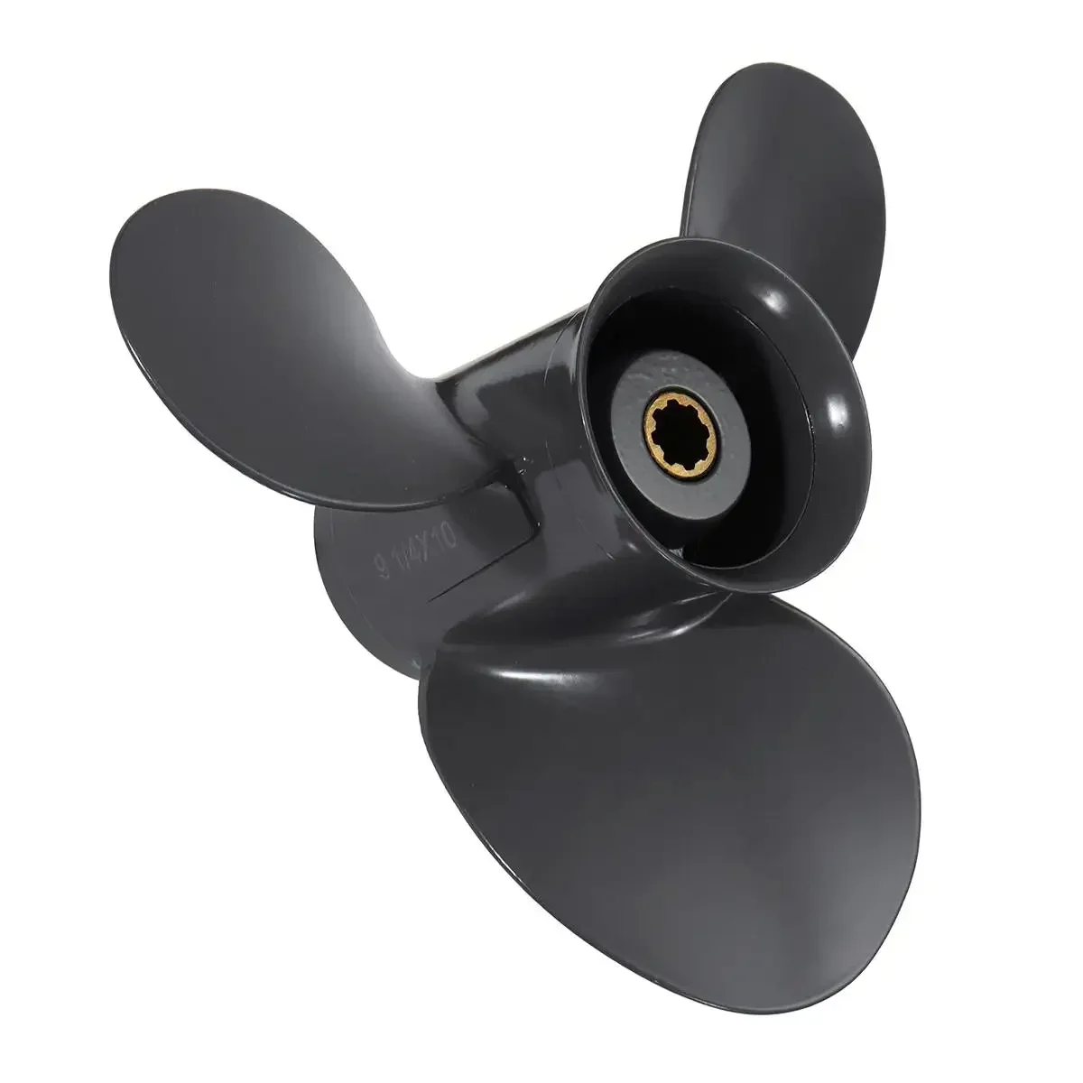 Marine Boat Outboard Propeller 9 1/4 x 10 1/2 For Honda 8-20HP 58130-ZV4-010AH Gray Aluminum Alloy 3 Blades 8 Spline Tooth