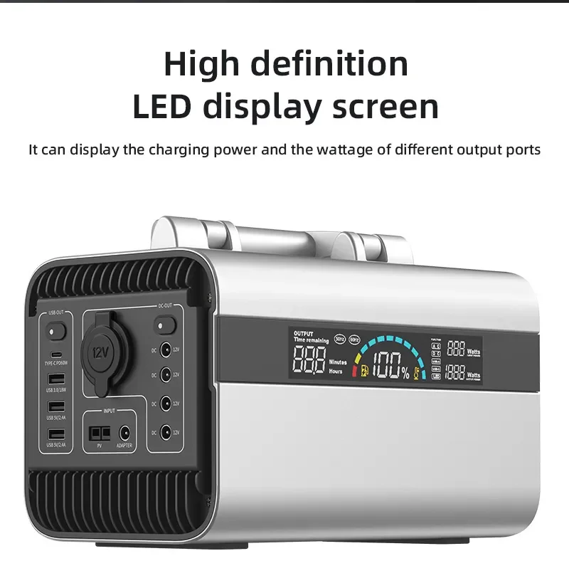 Hot sale 600 watt portable pure sine wave solar generator home panel complete system car source