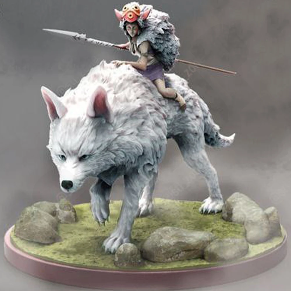 

1/24 Wolf Princess Warrior Resin Figurine Toy Unpainted GK Doll Unassembled 3D Print Assembly Miniature Reduction Statue Toy