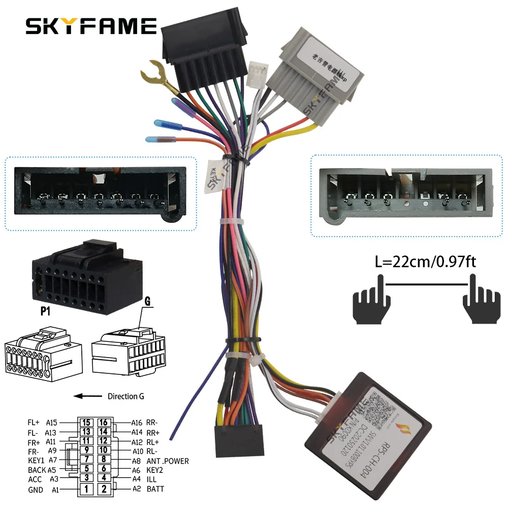 

Адаптер-декодер Canbus SKYFAME RP5-CH-004 для автомобильных аудиосистем Android (16-контактный кабель питания)