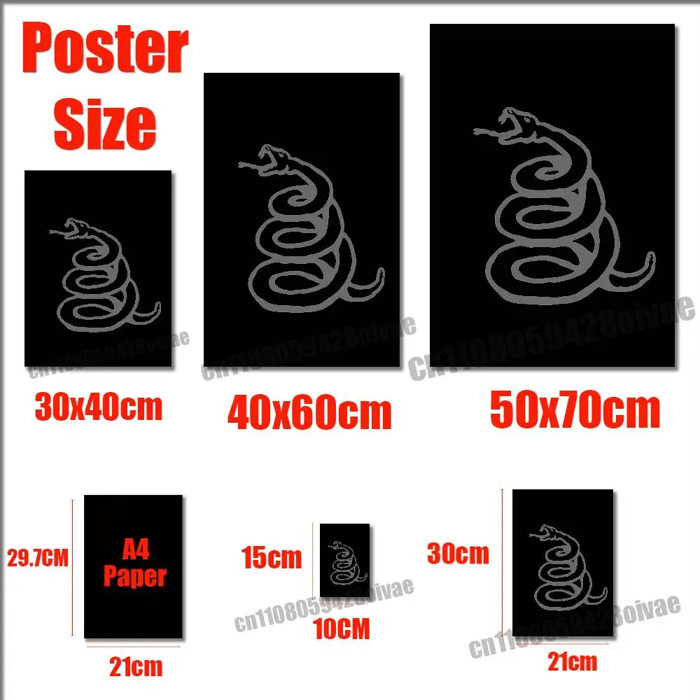 M-MetallicaS R-Ride the Lightning Poster Wall Murals For Home 21x30cm Self-adhesive Decorative Sticker Playbill Cover