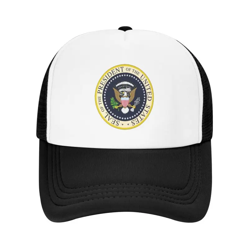 Seal of The President of The United States Print Mesh Baseball Cap for Boys Girls Breathable Snapback Cap Children Sun Visor Hat
