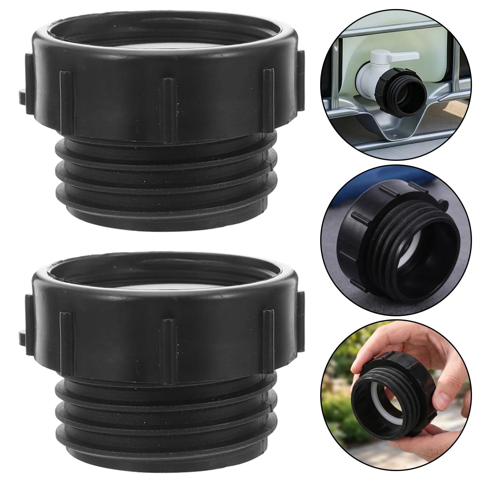 3Pcs Ibc Adapter Fine Thread Coarse Thread Fitting for Tote Tank Valve Water Chemical Hose Adapter Ibc Tote Hose Fitting