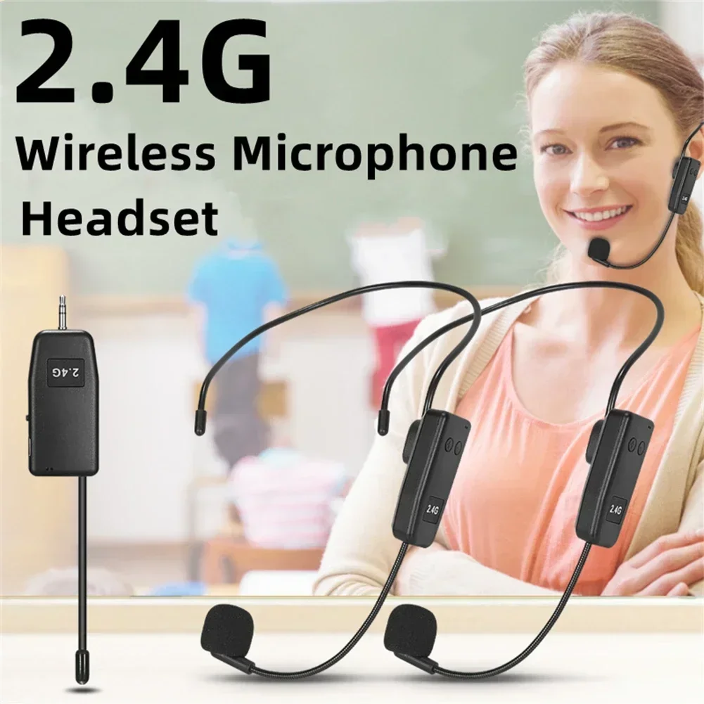 

2.4G Wireless Microphone Megaphone Headset Radio Mic For Teach Loudspeaker Well Handsfree And Convenient