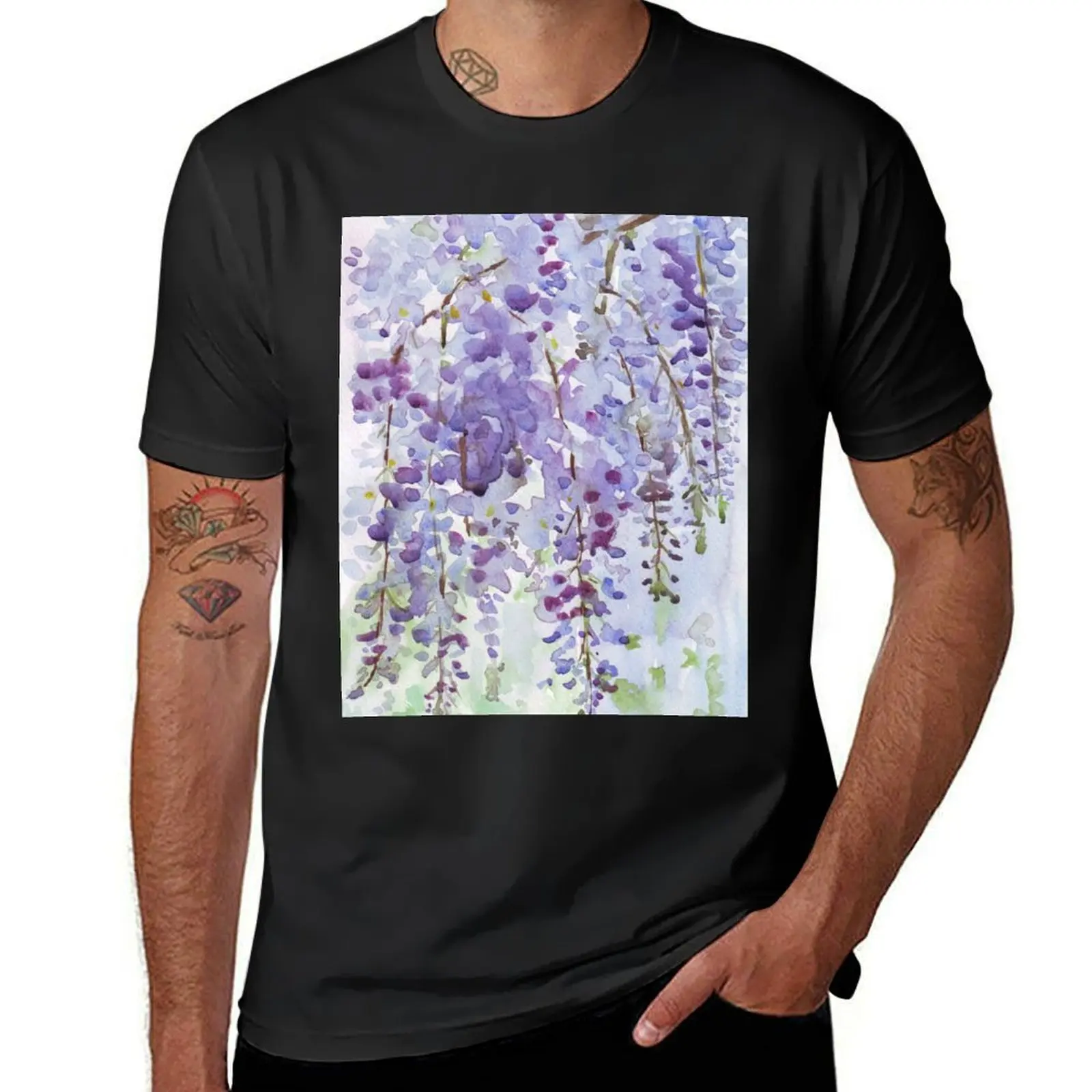 The Wisteria's scent T-Shirt quick drying oversizeds tops mens graphic t-shirts